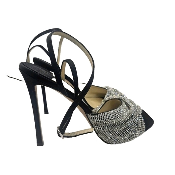 JIMMY CHOO Naria 115mm Crystal-Embellished Sandals SZ 11 - Picture 5 of 8